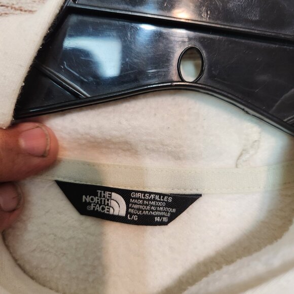 The North Face Half Dome Sweatshirt Hoodie Pullover Size L Ivory Pink Blue Women - Picture 11 of 16